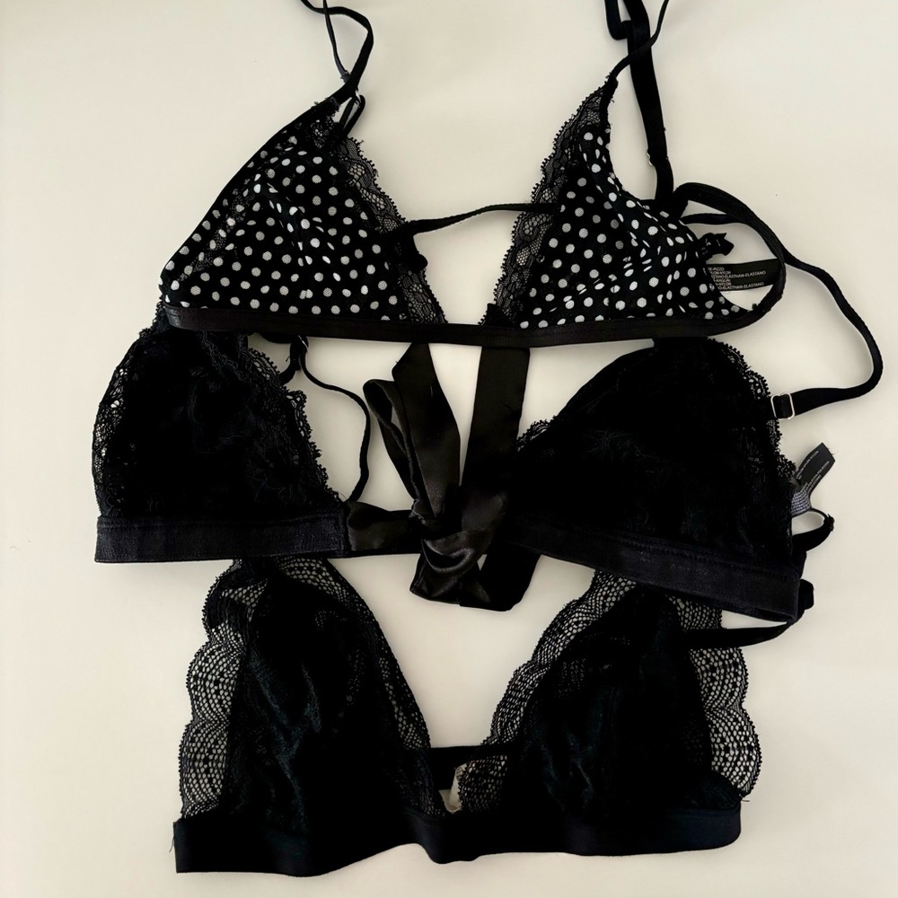 Urban Outfitters Black Lace Bralette Bundle